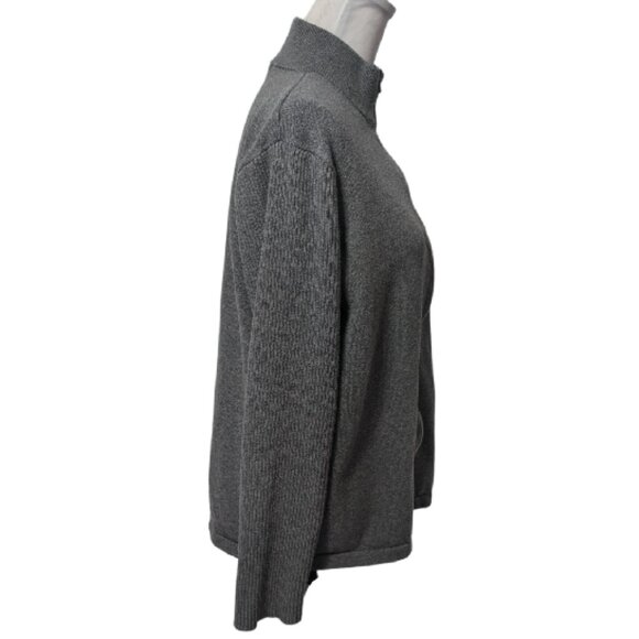MICHAEL KORS Men's Full Zip Size XL Gray Dress Sweater - Picture 3 of 9